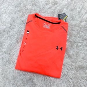 Under Amour Neon Orange Heat Gear T-Shirt